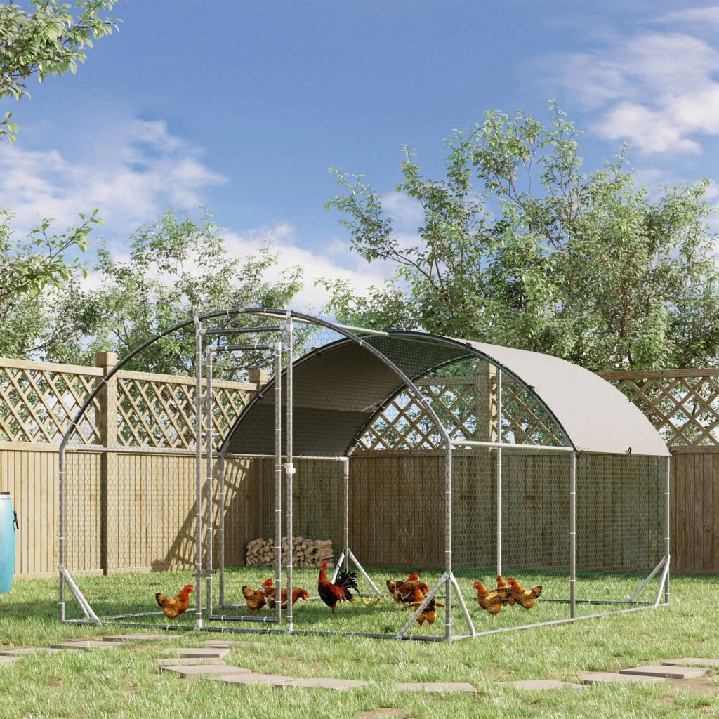 Recinto per polli 10,64 m2 ¨C zephmum ¨C 2,8x3,8x1,97 m grigio