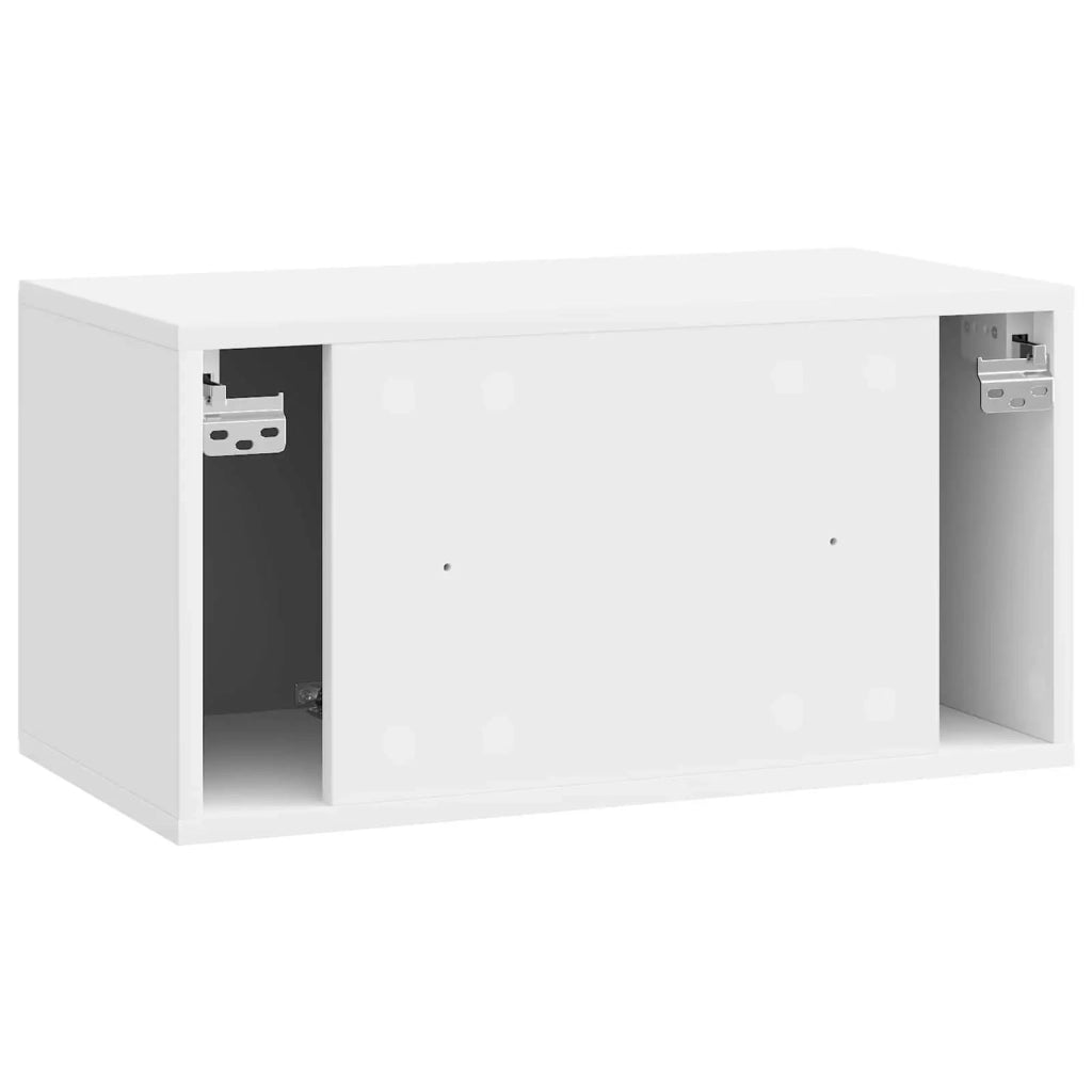 Mobile Porta TV da Muro 59,5 x 31 x 30 cm Bianco Lucido 899219