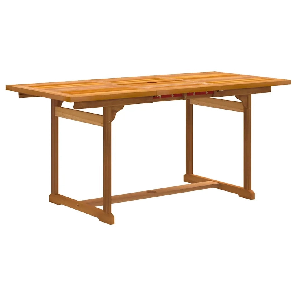 Set Pranzo da Giardino 5pz Legno Massello di Acacia e Textilene