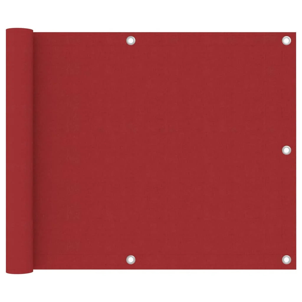 Schermo per balcone schermo per la privacy 75 x 500 cm tessuto Oxford rosso 02_0010357