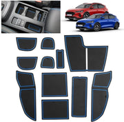 Materassini Antisfregamento per Ford Focus MK4.5 (2022-2025) | Mattoncini in gomma originale per console centrale, contenitori per bicchieri e parafanghi portiere | Adatto a Ford Focus Active X (blu)