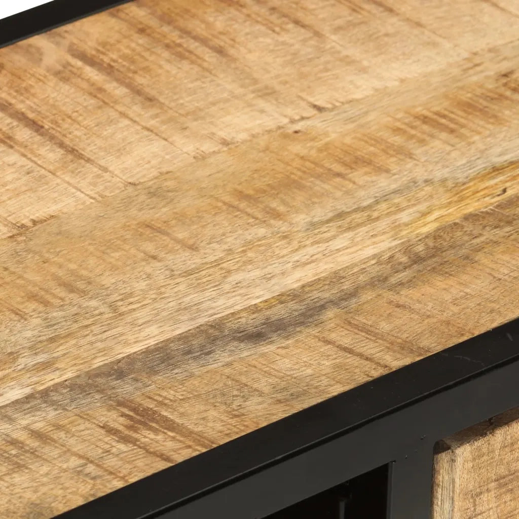 Mobile Porta TV 90x30x48 cm in Legno di Mango Grezzo 328412