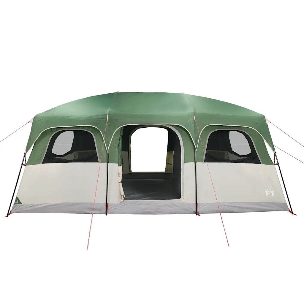 Tenda Familiare a Cabina per 10 Persone Verde Impermeabile