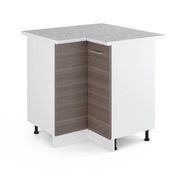 Armadio universale ad angolo R-Line Grigio 75.6 cm con anta, con piano di lavoro Vicco