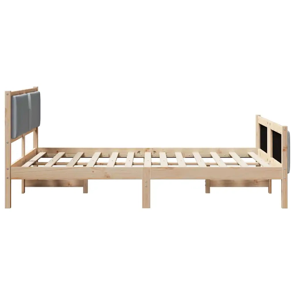 Struttura del letto Grigio chiaro 135 x 190 cm Tessuto