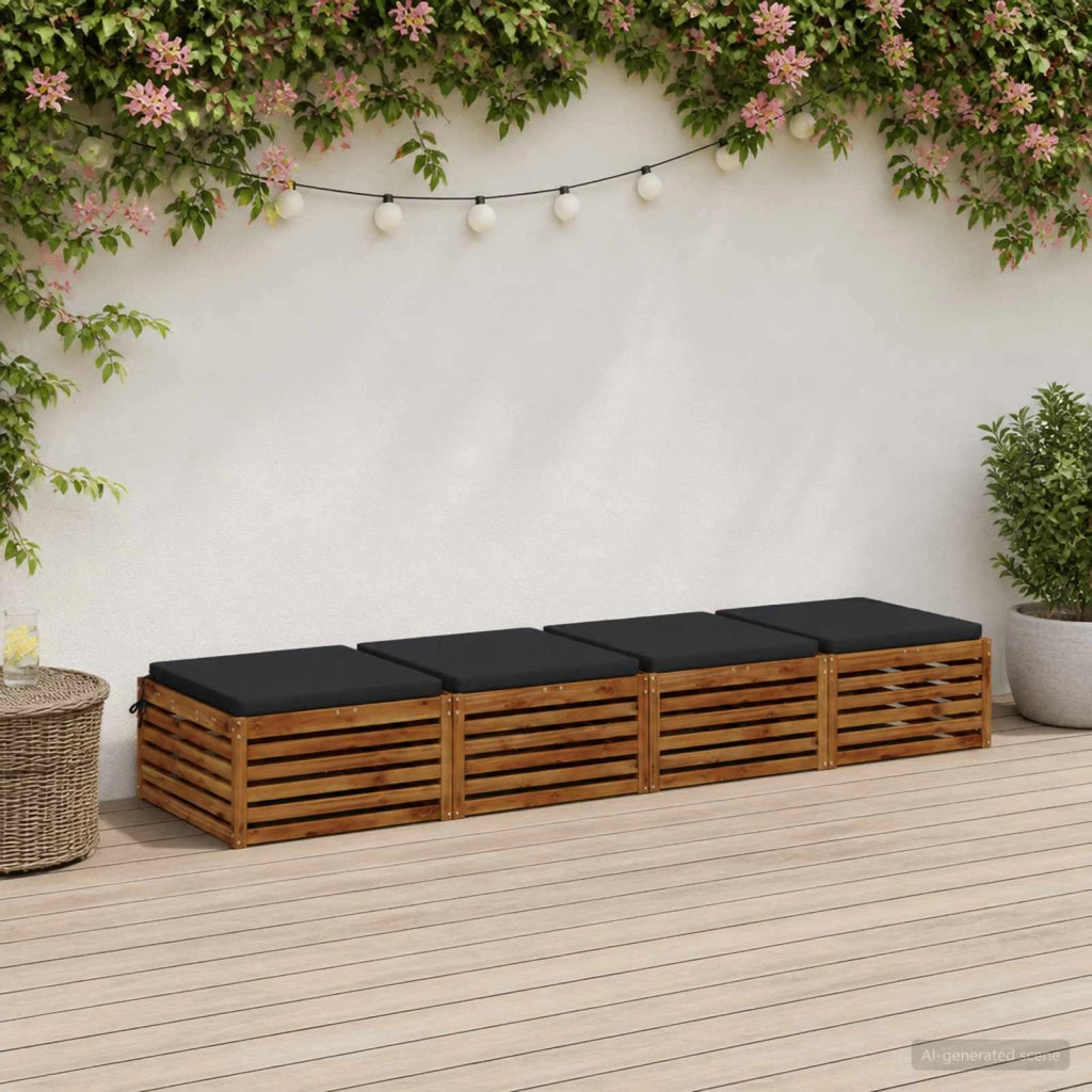 Cuscini per Sedia in 4 Pezzi SOEST 4 pz 100% Poliestere 944830