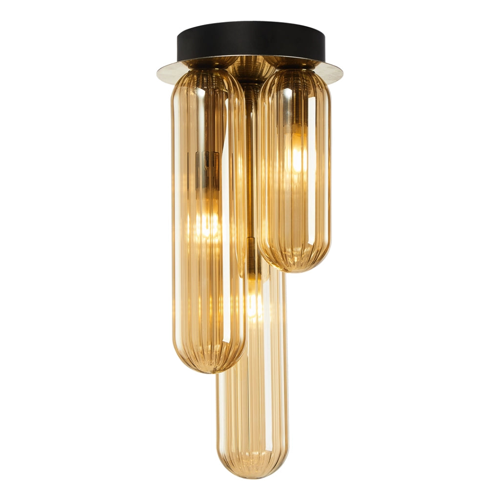 Plafoniera PAX Gold nero 3xG9 vetro Milagro ML0340