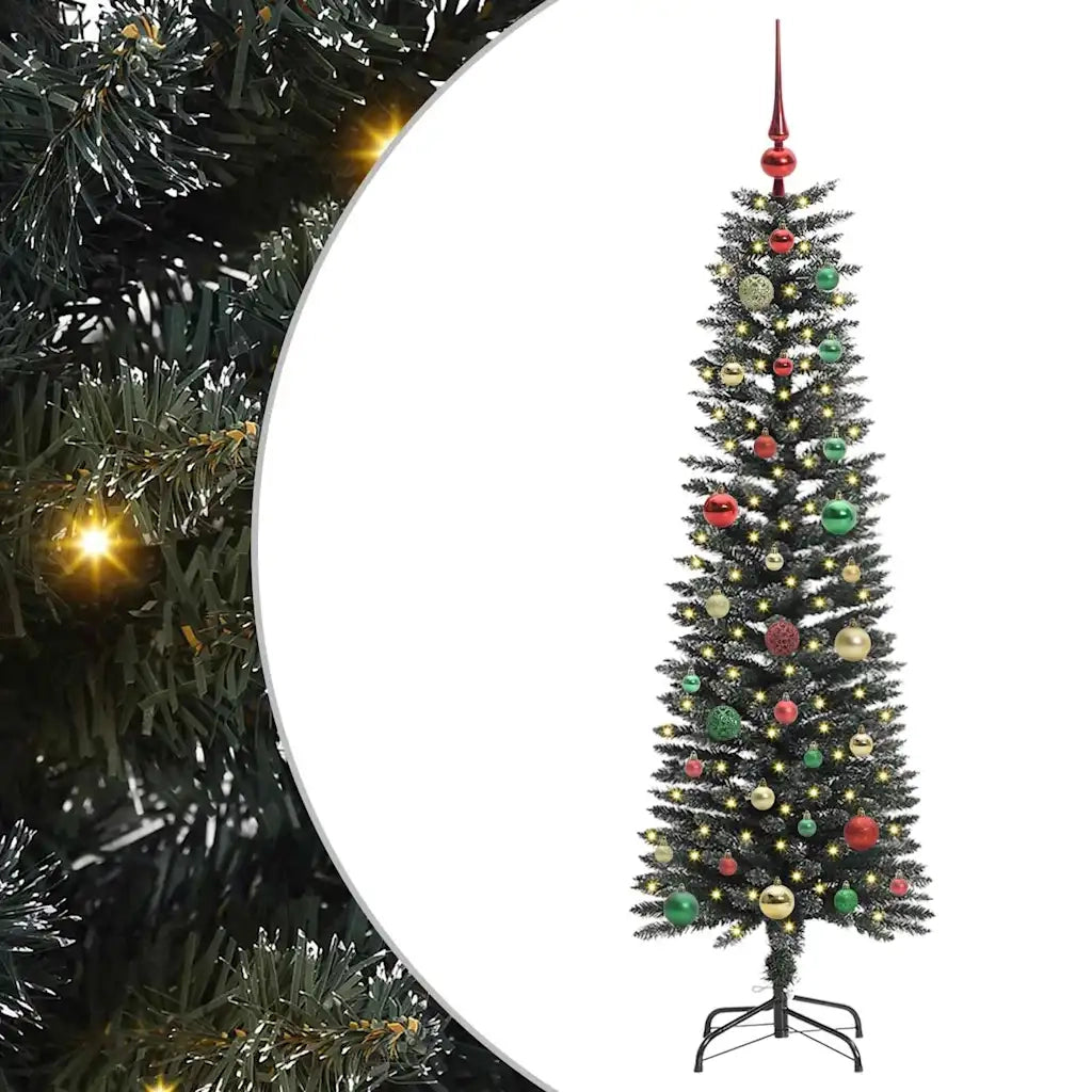 Albero di Natale artificiale con 150 LED Verde 150 cm 3395936