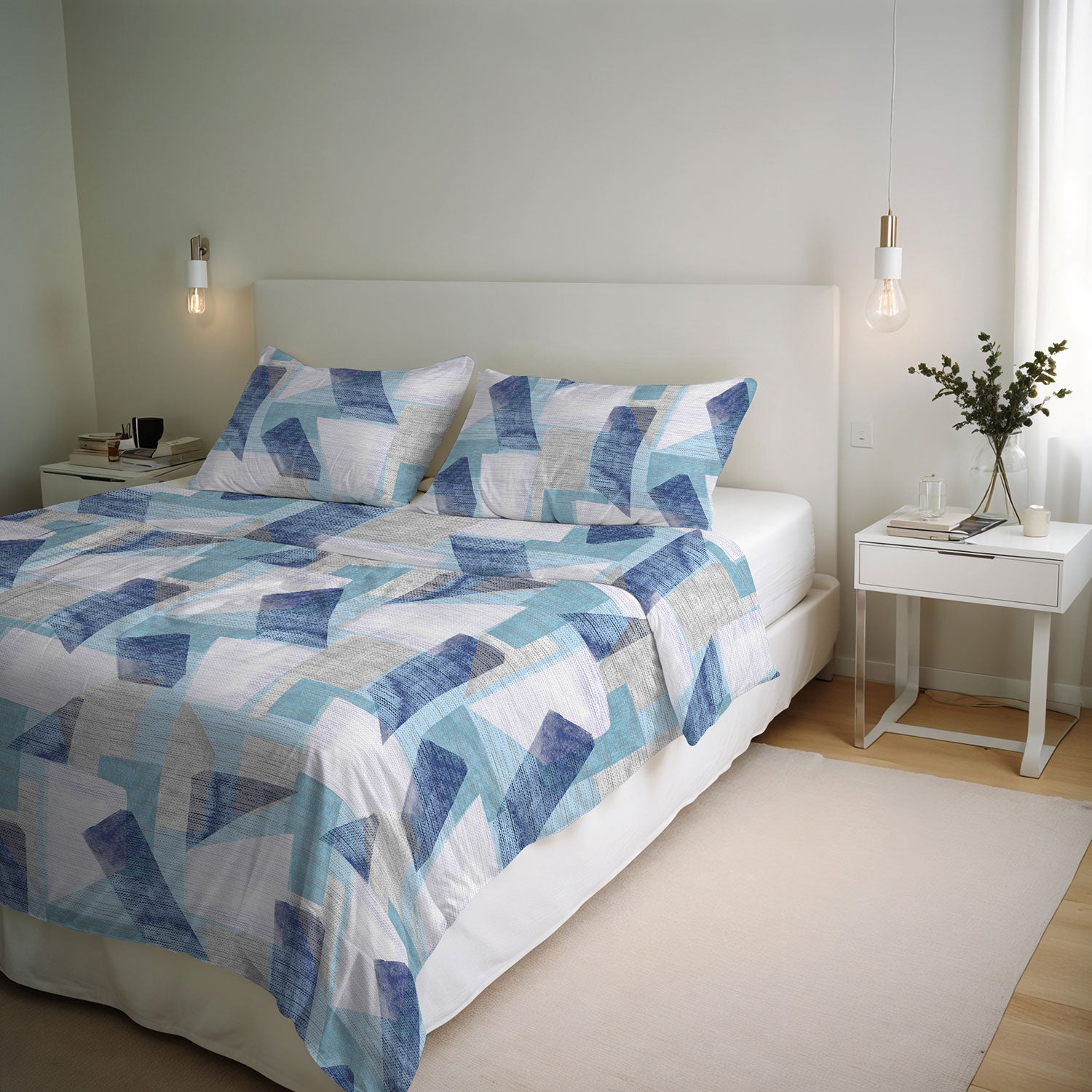 Copripiumino Matrimoniale con Stampa sul Sacco e Federe Linea River Milk