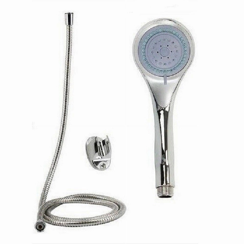 Trade Shop - Kit Doccetta Rotonda Doccino Soffione Doccia Con Laccio 1,8mt Staffa Bagno 59177 -
