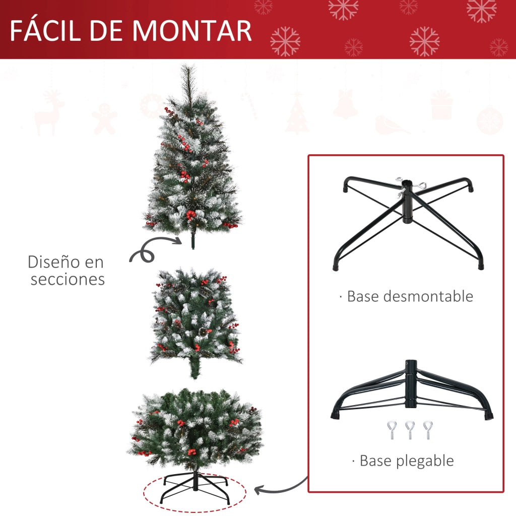 Albero di Natale Artificiale ¨C zephmum ¨C Verde 180 cm 539 Rami 51 Bacche