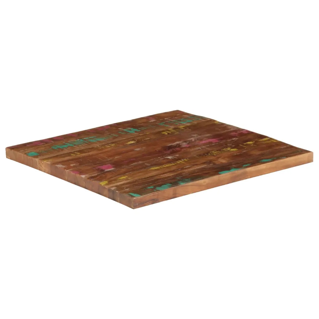 Piano Tavolo 70x70x2,5 cm Quadrato Legno Massello di Recupero 371070
