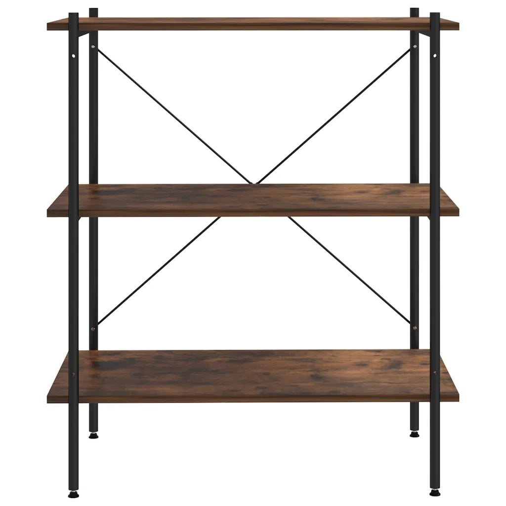Scaffale con 3 Mensole Nero e Naturale 80x40x92 cm CFW2151150