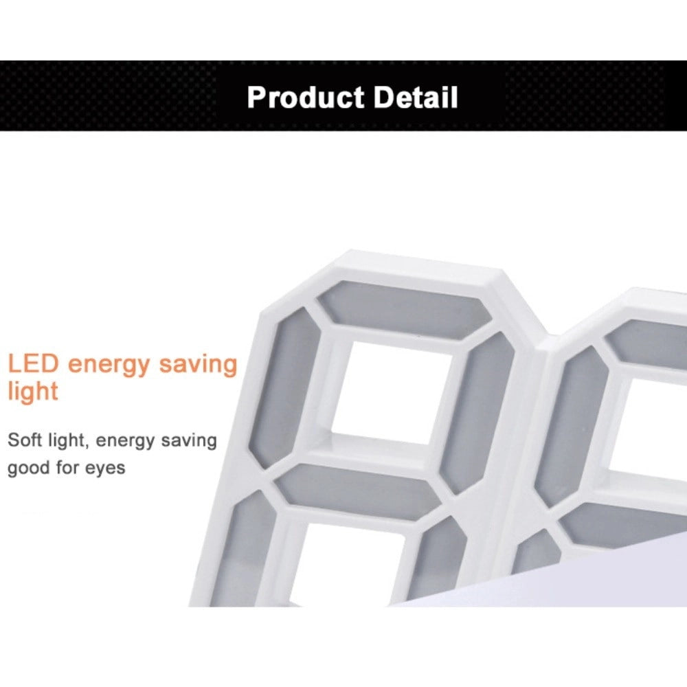 Trade Shop - Orologio Sveglia Digitale Display 3d A Led Da Tavolo Parete Arredo Casa Ufficio -