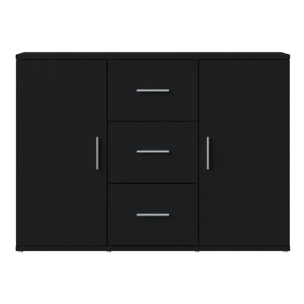 Credenza Nera 91x29,5x65 cm in Legno Multistrato
