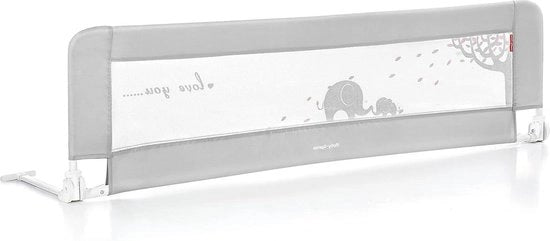 Vangaletto di protezione per lettino da bambino - Sicurezza del sonno e protezione contro cadute - Barriera da letto pieghevole per lettino da due persone - Colore grigio