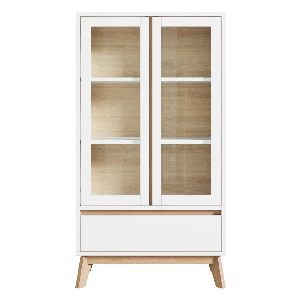 Mobile contenitore da cucina con ripiani regolabili, 80x40x150 cm, bianco, in truciolare