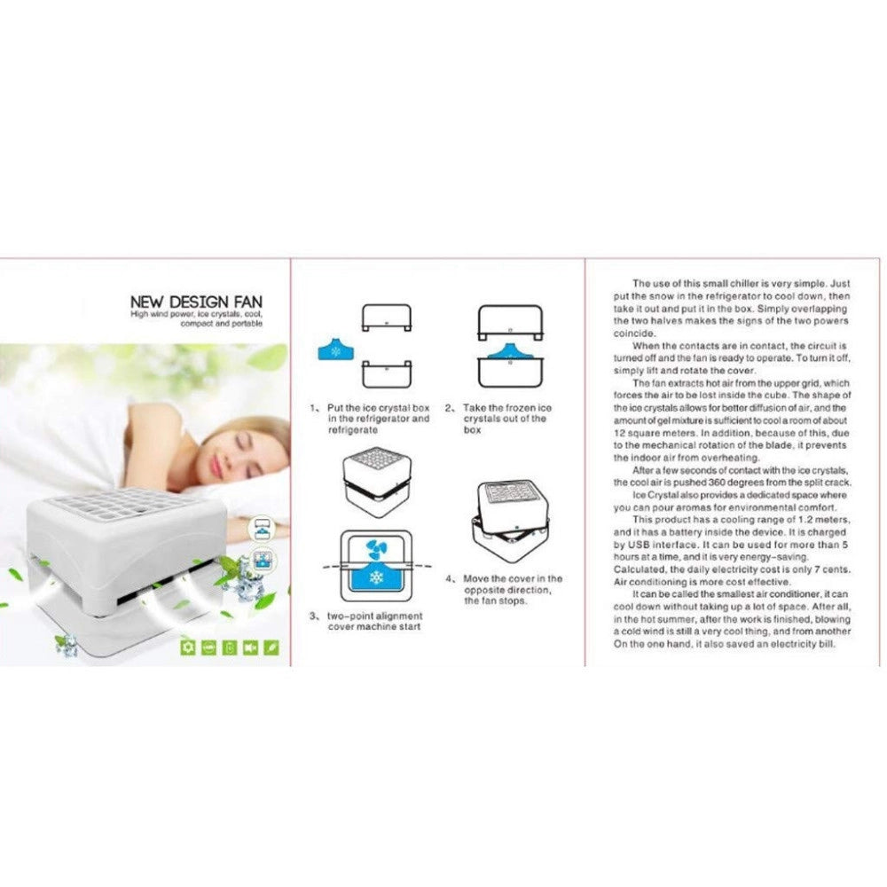 Trade Shop - Mini Raffrescatore Evaporativo Ventilatore Usb Portatile Ricaricabile 360° 3 In1 -