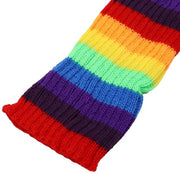 Calze termiche per donna con disegno geribbello in colori arcobaleno