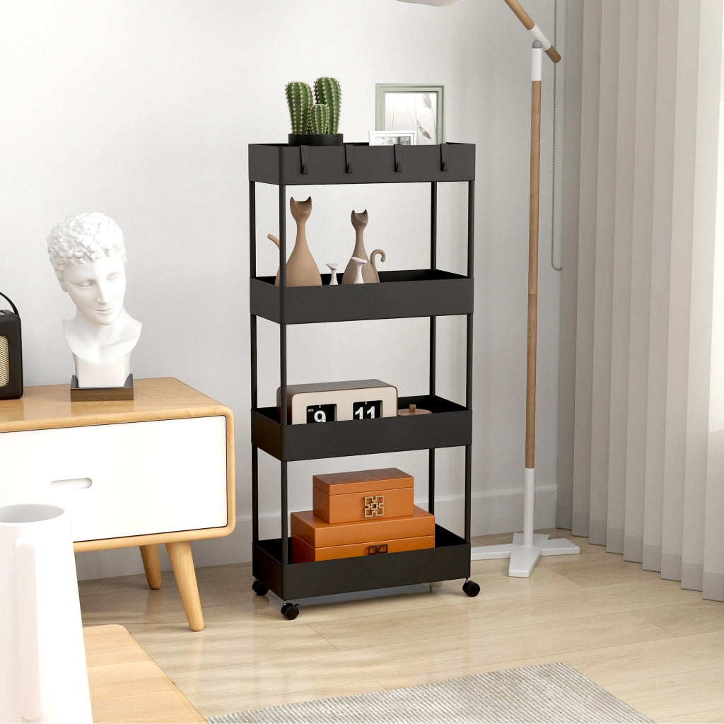 Carrello portautensili da cucina ¨C Minimal ¨C Nero 40x19x90 cm