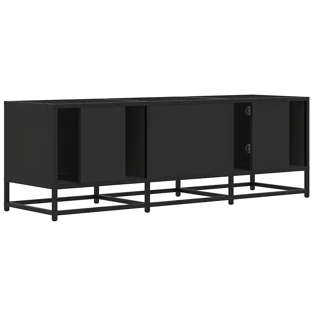 Mobile Porta TV Nero 120x35x41 cm in Truciolato e Metallo 848839