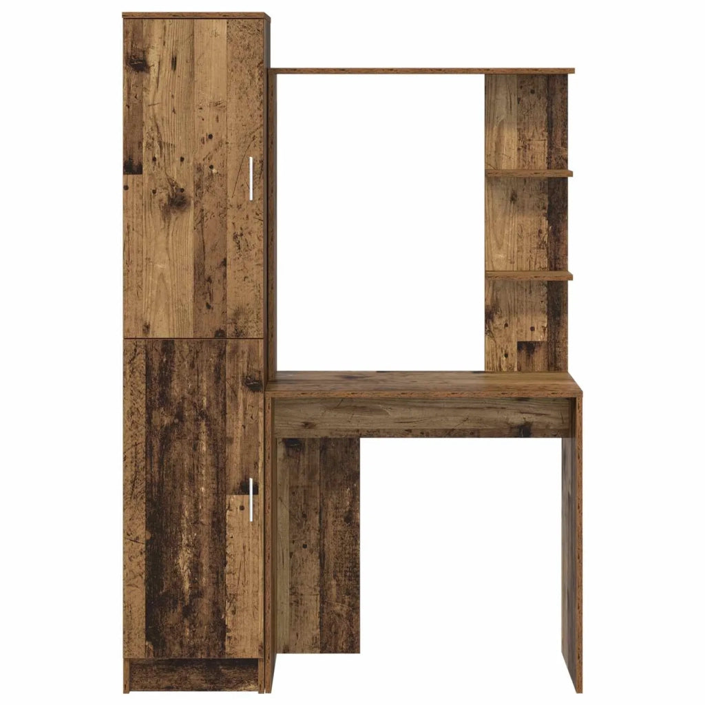 Scrivania | Tavolo da Ufficio 2 pz Legno vecchio