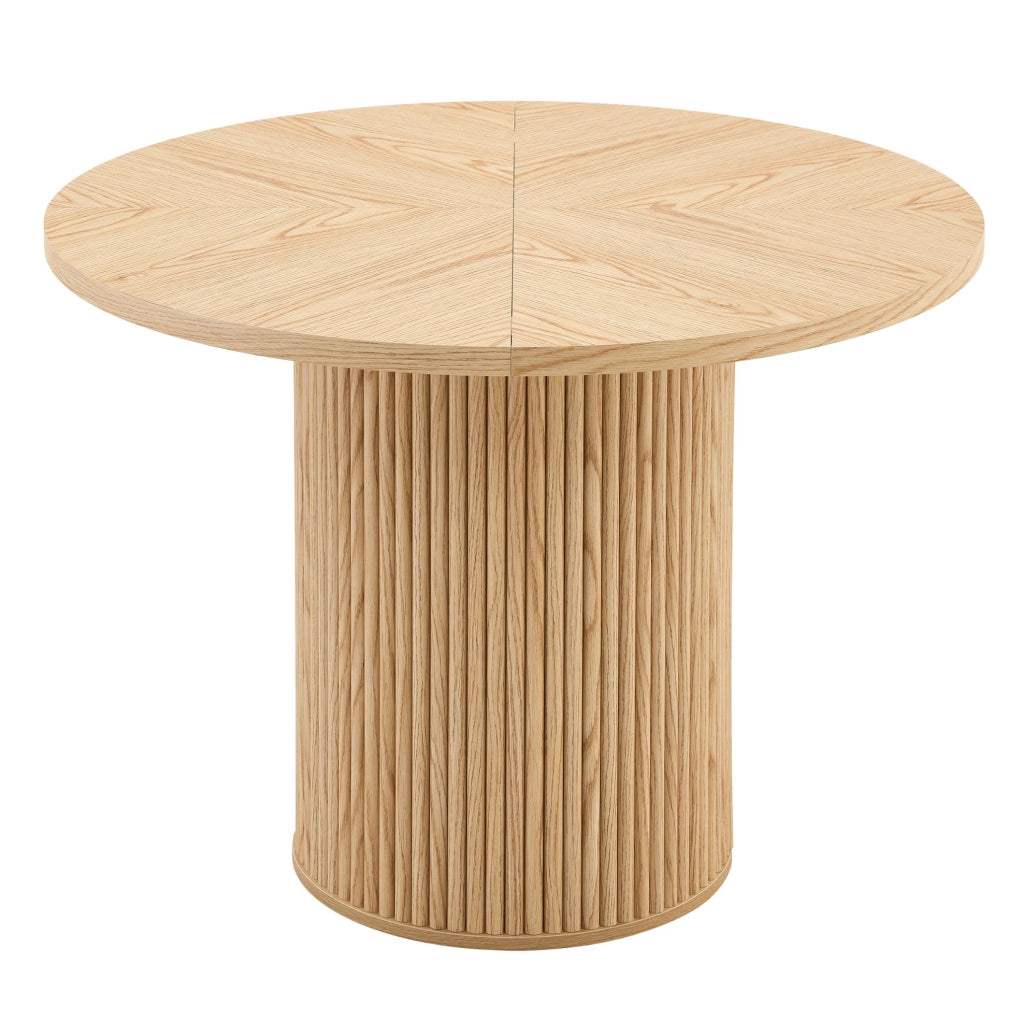 Tavolo da pranzo rotondo in MDF Ø 100 cm effetto legno