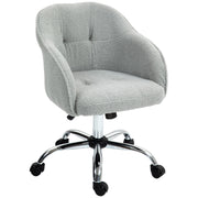 Sedia da ufficio ergonomica ¨C Xylo ¨C tessuto teddy grigio con funzione dondolo 56x61x86 cm