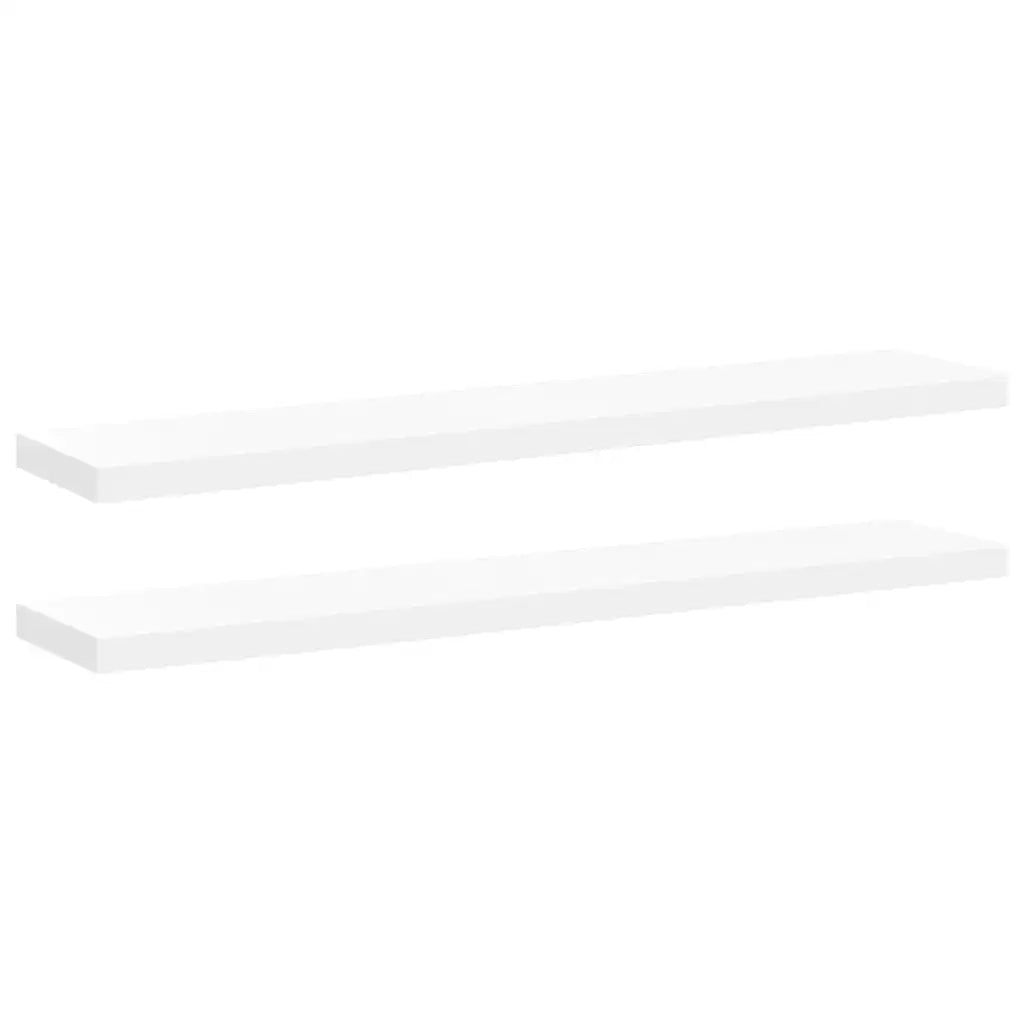 Scaffali a Parete 2 pz Bianchi 120x23,5x3,8 cm in MDF cod mxl 33440