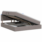 Letto con contenitore LED e materasso Tortora 160 x 200 cm 3459075