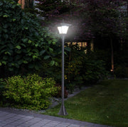 Lanterna solare da giardino nera IP44 con picchetto, 120 cm