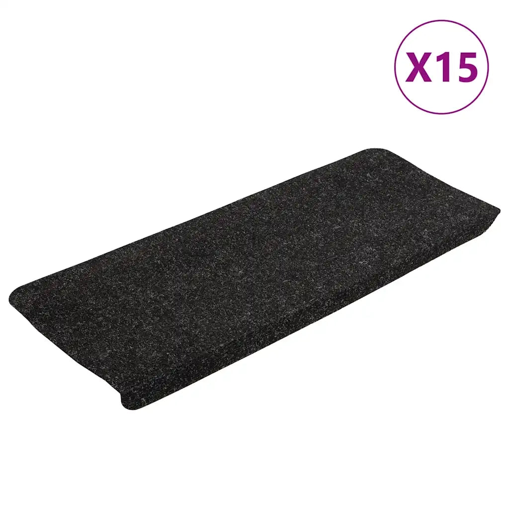 Tappetini Autoadesivi per Scale 15 pz | Gradini per Scale 65x24,5x3,5 cm Antracite