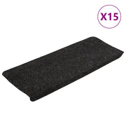 Tappetini Autoadesivi per Scale 15 pz | Gradini per Scale 65x24,5x3,5 cm Antracite
