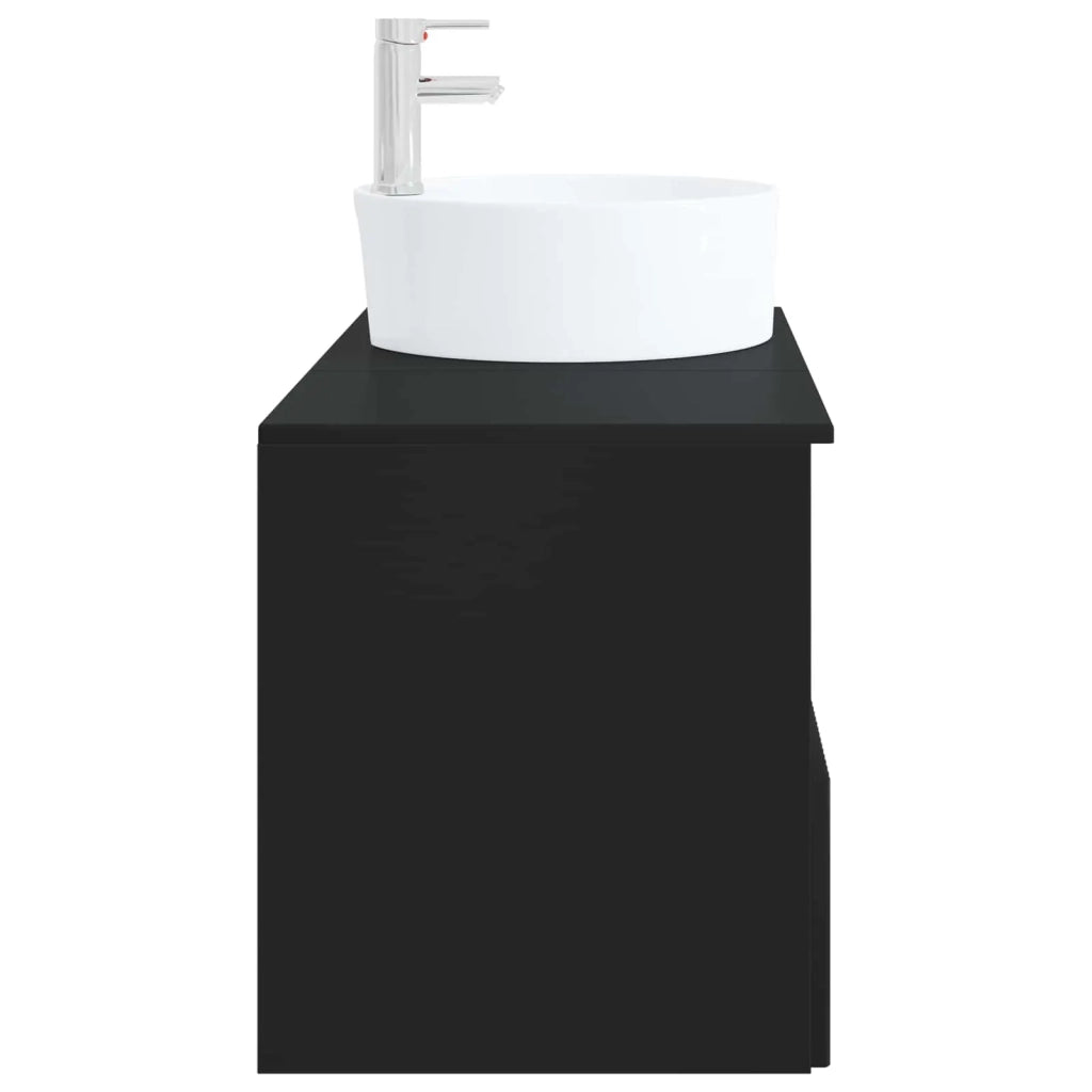 Set di mobili per il bagno 2 pz Nero Legno ingegnerizzato 3404075