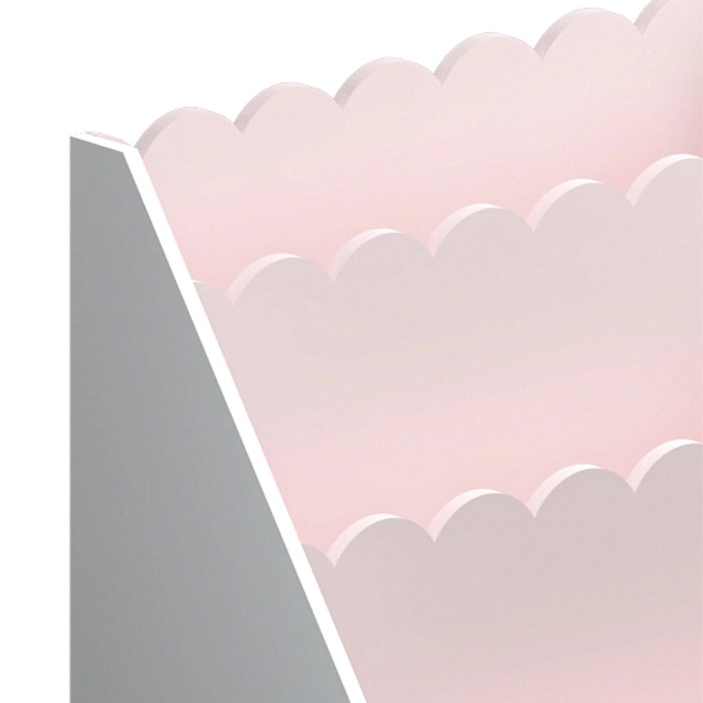 Scaffale Vestnes per Cameretta Libreria a Scaletta per Bambini - Rosa/Bianco [en.casa]