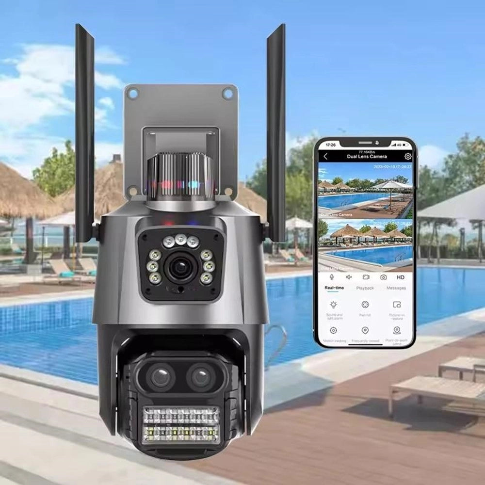Trade Shop - Telecamera Per Sicurezza Domestica Wireless Esterna Zoom 8x Cam Video Sorveglianza -
