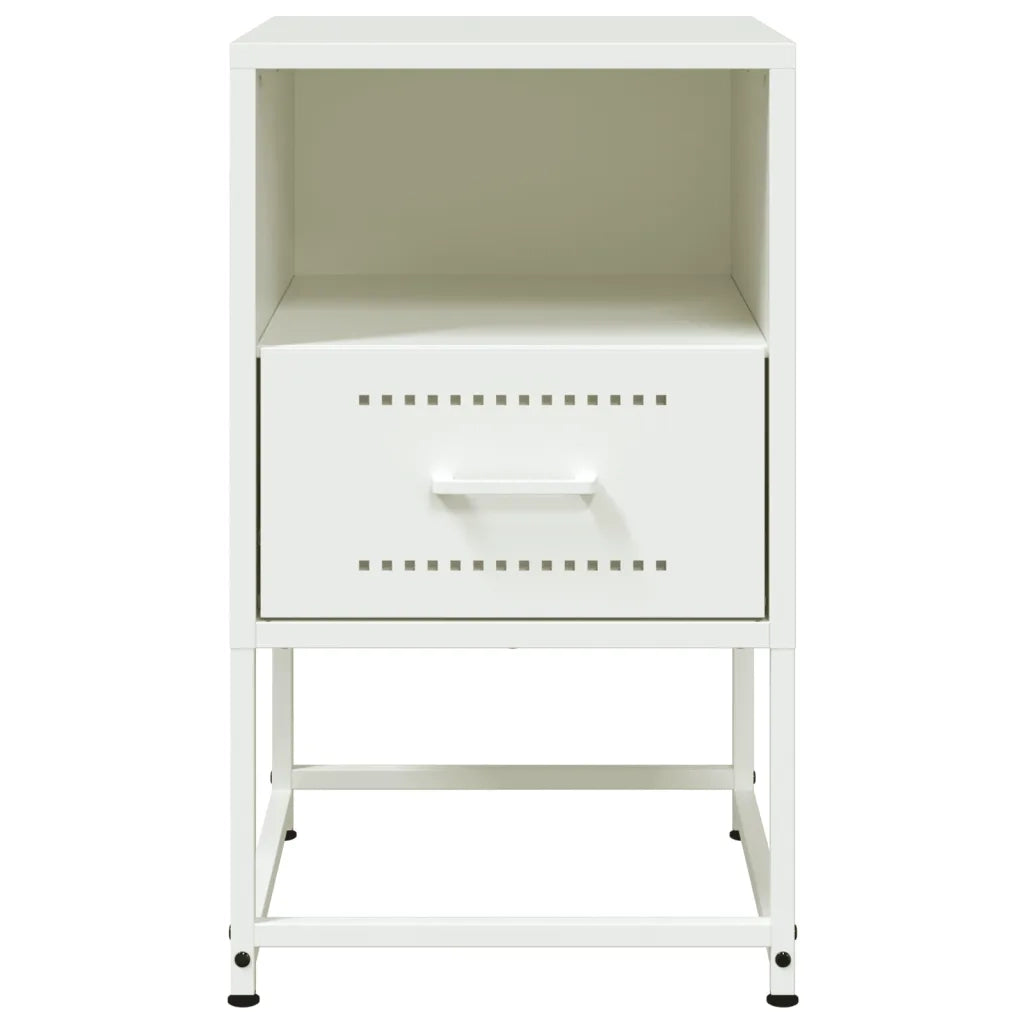Comodini 2 pz Bianchi 36x39x60,5 cm in Acciaio