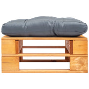 Divano da Giardino a Pallet e Cuscino Grigio in Legno ambra 277441