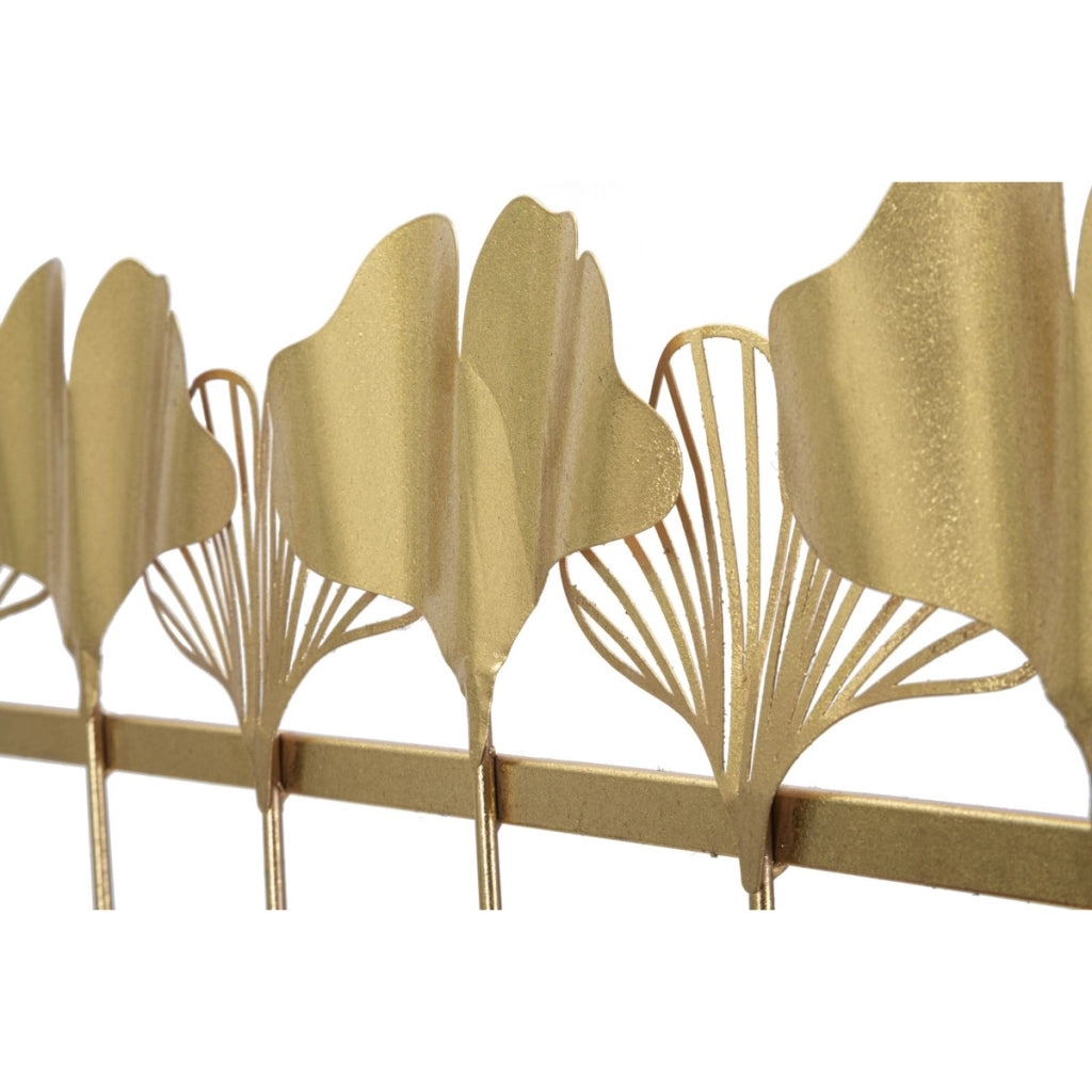 Appendiabiti da Parete Foglia 8, Oro, Metallo, 66,2x6x26,3 cm