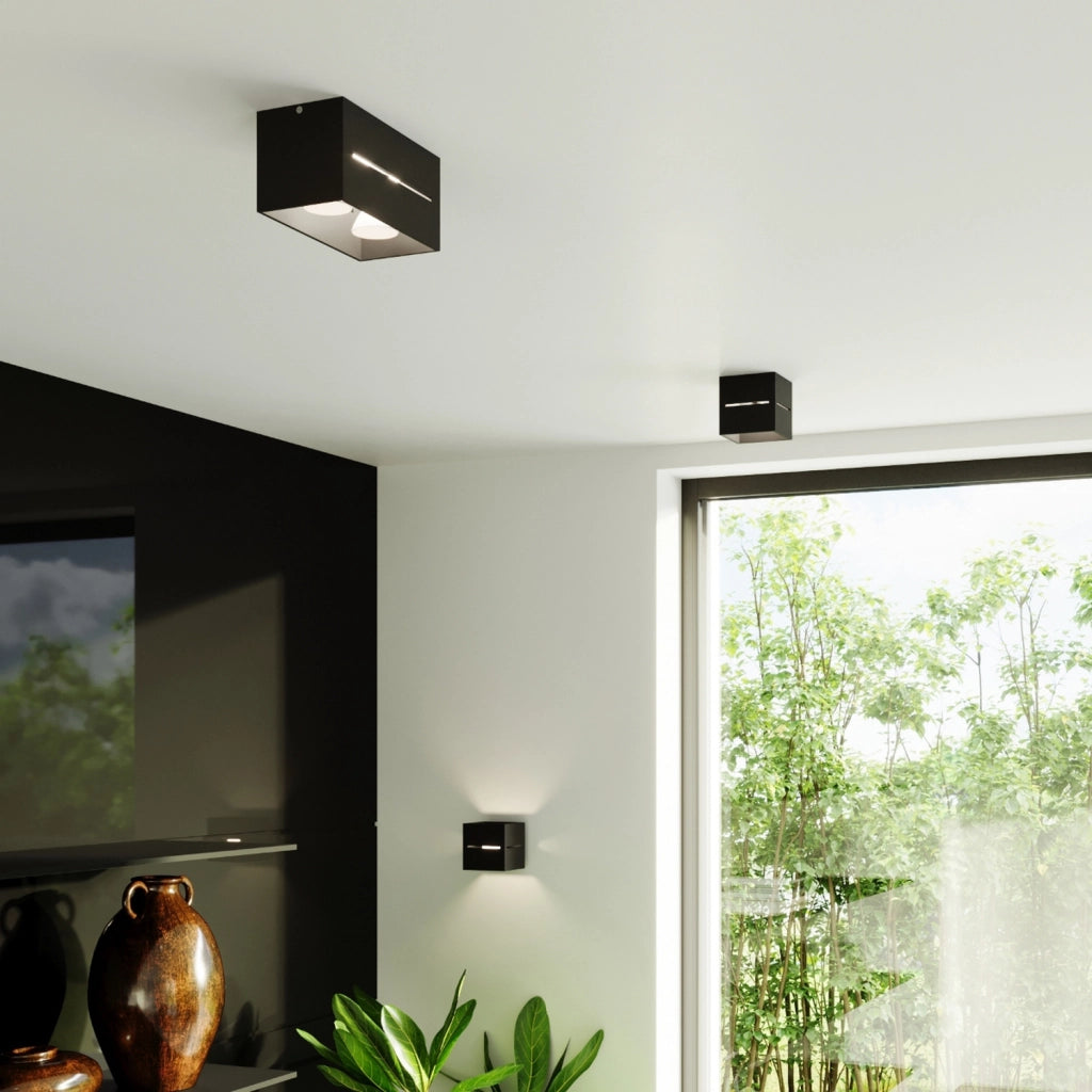 Spot soffitto LUPINO nero quadrato metallo G9 Pure Lume