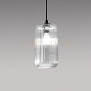RAIKA V/G - VETRO SOFFIATO TRASPARENTE CON DECORAZIONE COSTE VERTICALI D.15,3CM