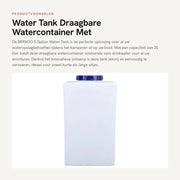 Contenitore d'acqua 20 Litri - Serbatoio d'acqua - Contenitore d'acqua con rubinetto - Adatto per RV/Barca - Prevenzione perdite - Progetto regolabile - Serbatoio idrico