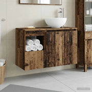 Set di mobili per il bagno 2 pz Legno antico 3404032
