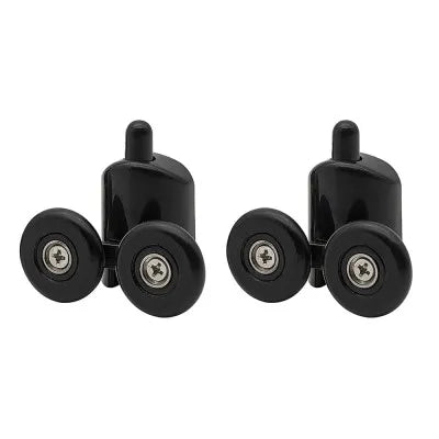 Set 2 ruote inferiori universali nero opaco per box doccia scorrevole