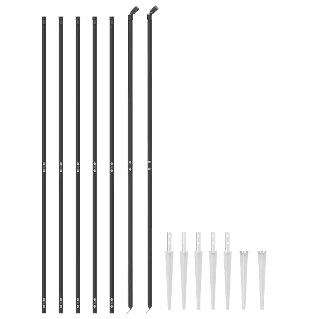 Recinzione Metallica con Picchetti Ancoraggio Antracite 2,2x10mcod mxl 129535