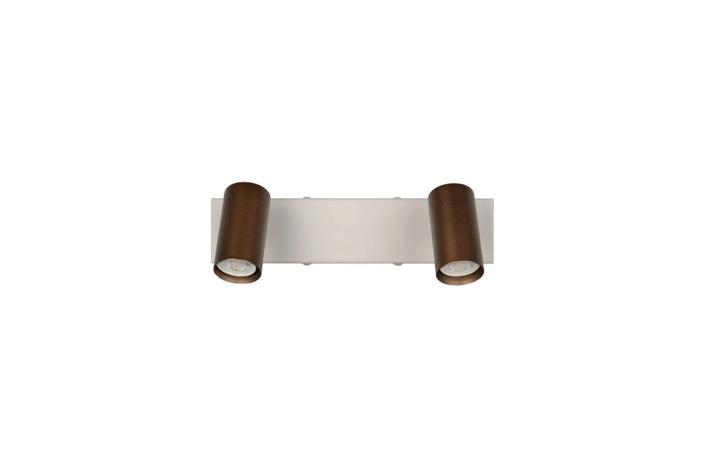 Faretto soffitto doppio TARYN 2xGU10 beige metallo RL