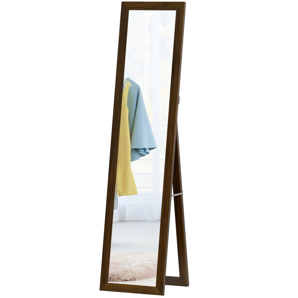 Specchio a Pieno Corpo 157x37 cm ¨C zephmum ¨C MDF Legno di Noce