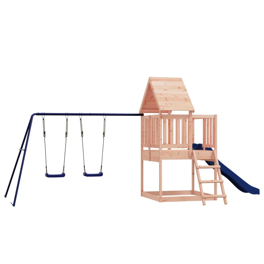 Area giochi all'aperto con altalene scivolo e robuste strutture per arrampicarsi  giochi da giardino 564 x 235 x 228 cm legno massello di abete Douglas 02_0004633