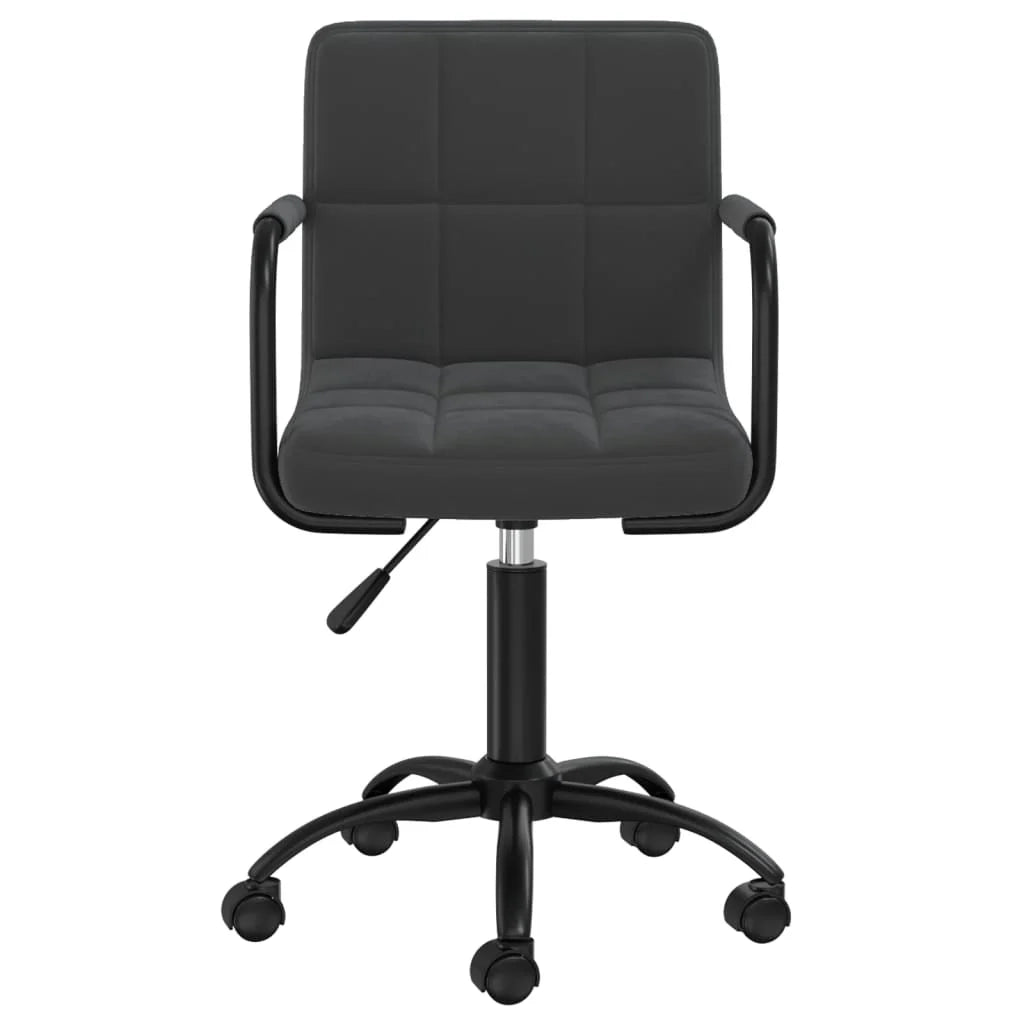 Sedia girevole/poltrona da ufficio/studio in velluto nero 02_0024166
