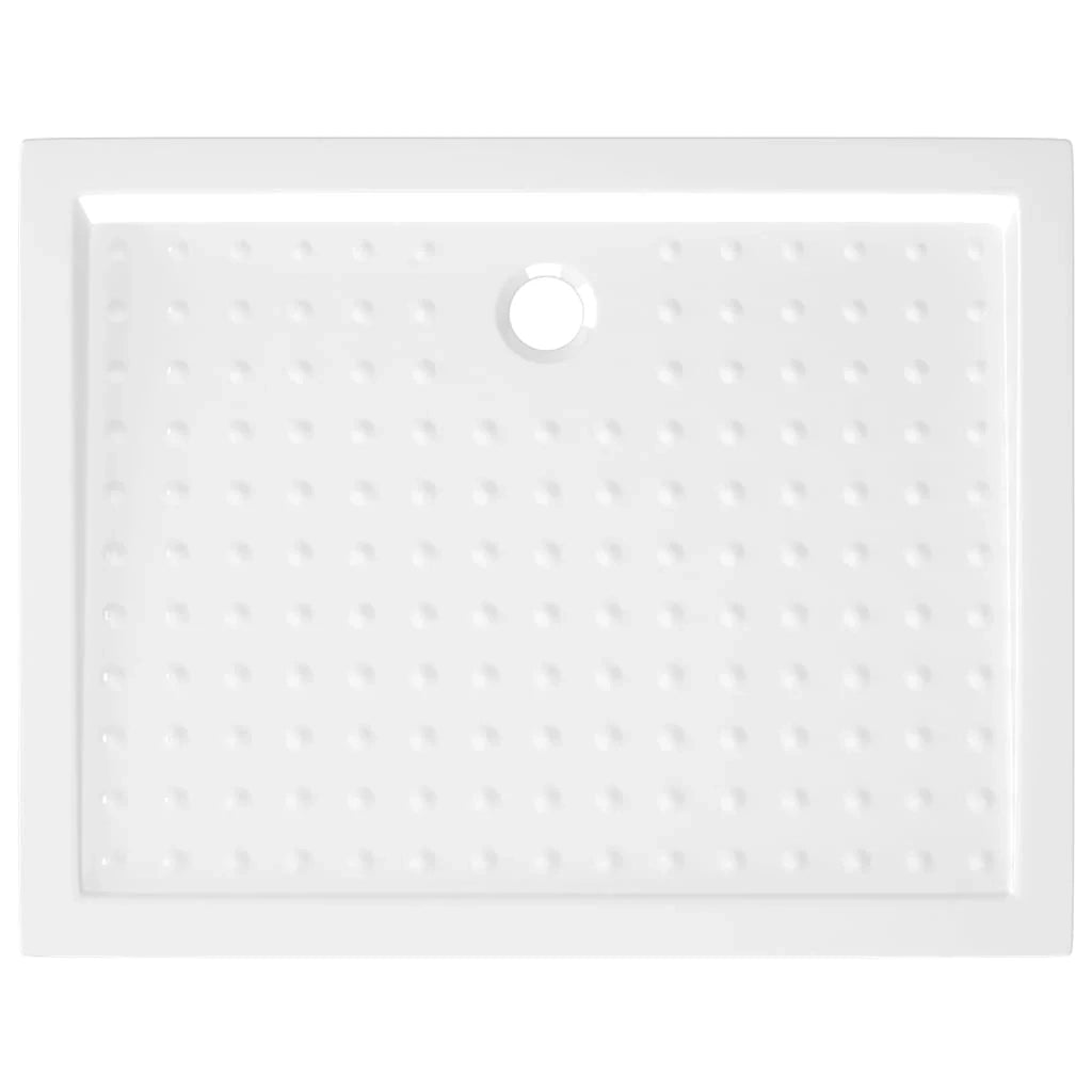 Piatto doccia con bordi rialzati base doccia bagno casa interno antiruggine resistente all'umidità 90x70x4 cm ABS bianco 02_0001940